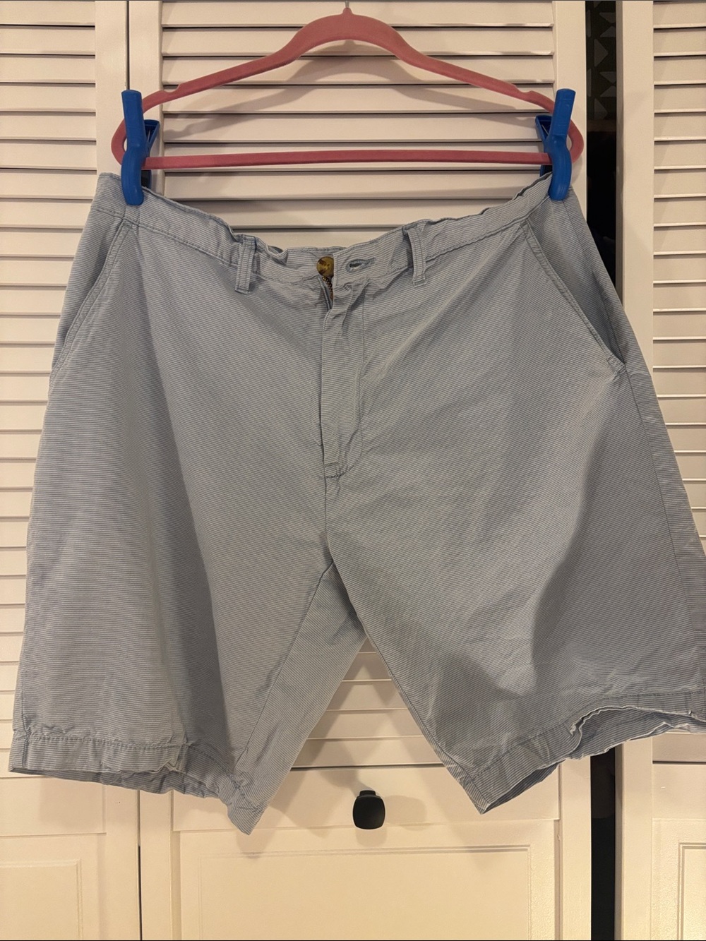 U.S. Polo Assn. Light Blue Men's Cotton Flat Front Shorts